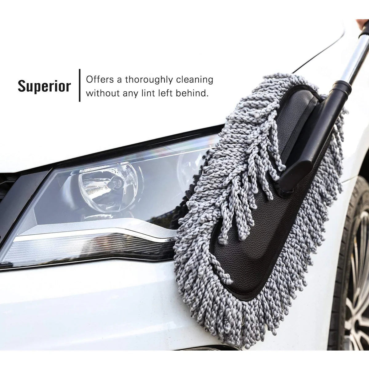 Multipurpose Microfiber Car Duster with Long Retractable Handle