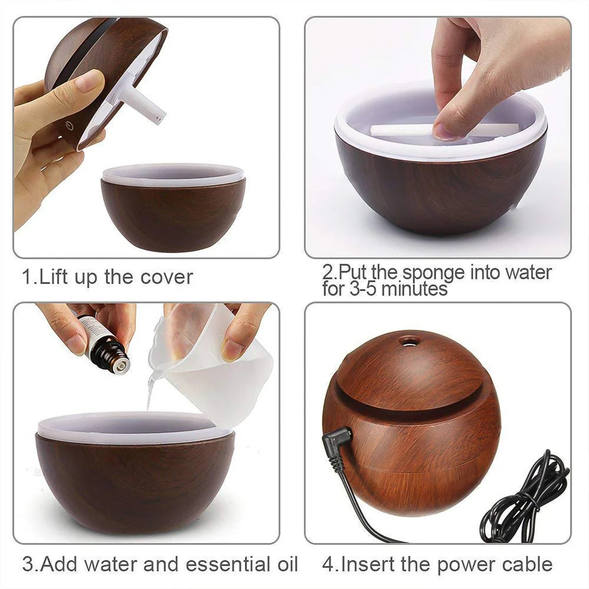 Ultrasonic Aromatherapy Humidifier USB Desktop (130 ML)