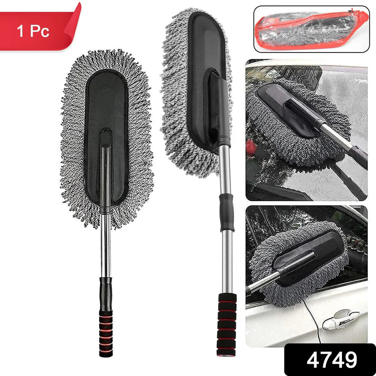 Multipurpose Microfiber Car Duster with Long Retractable Handle