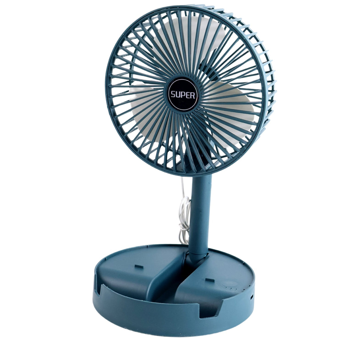 Adjustable Portable Desktop Fan – Telescopic, Silent Cooling for Office, Home & Travel (Rechargeable)